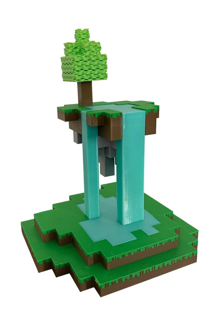 LAMPRA MINECRAFT ISLA FLOTANTE 220V 18W