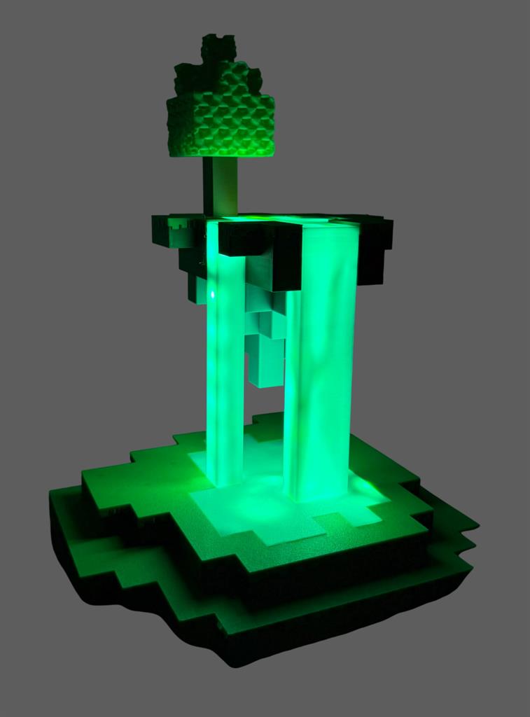 LAMPRA MINECRAFT ISLA FLOTANTE 220V 18W