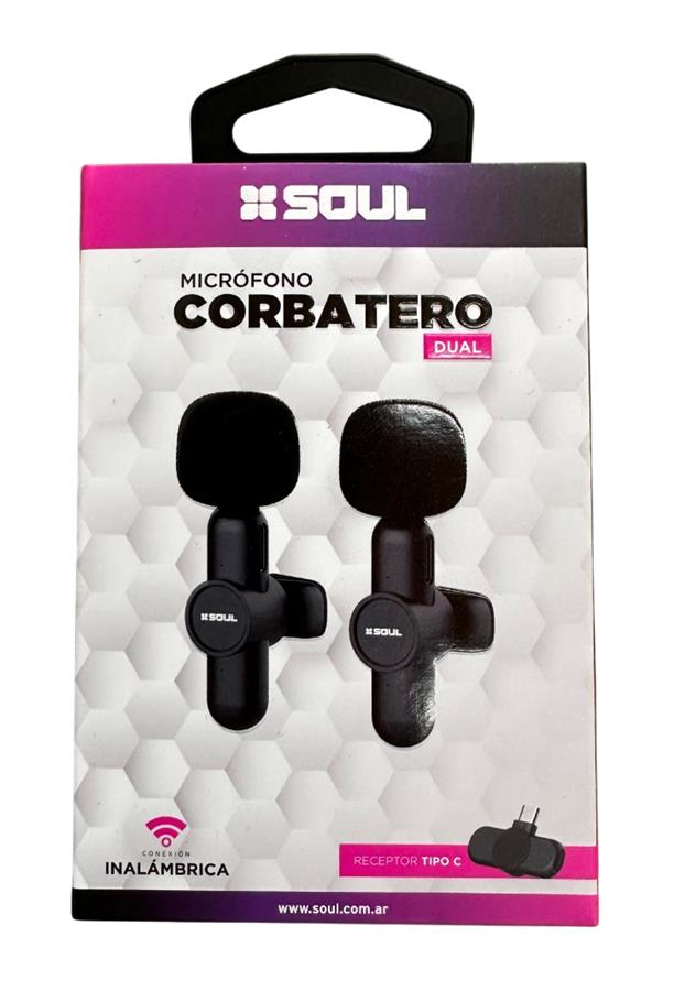 MICROFONO CORBATERO SOUL DOBLE (TYPE C - LYGHTNIG)